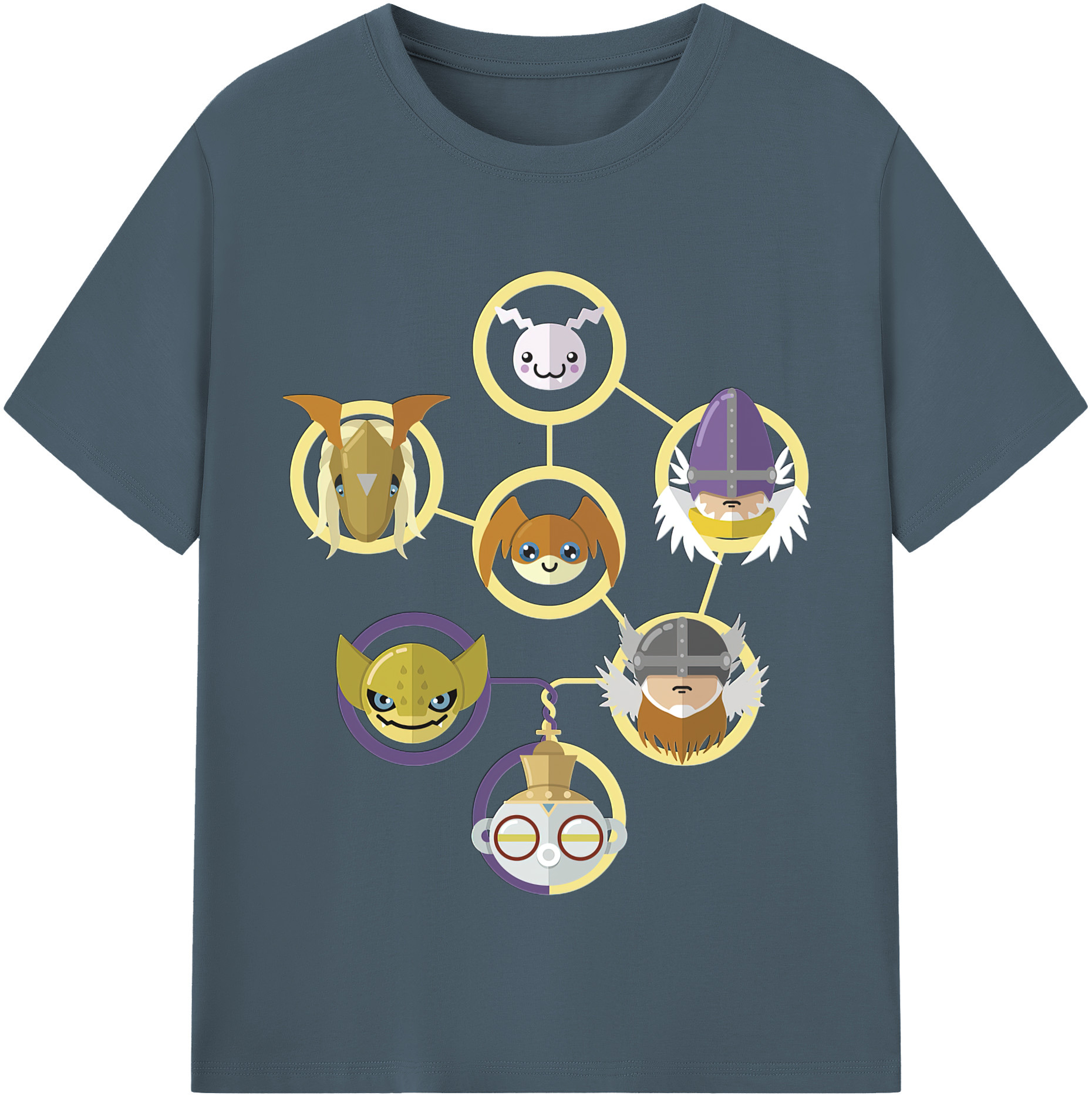（画像用） Digimon デジタルモンスター/デジモン 綿100％半袖Tシャツ（フロントプリント）